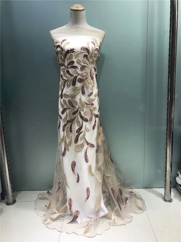 2017 высокое качество в нигерийском стиле Кружево Ткань S с зеленым Африканский