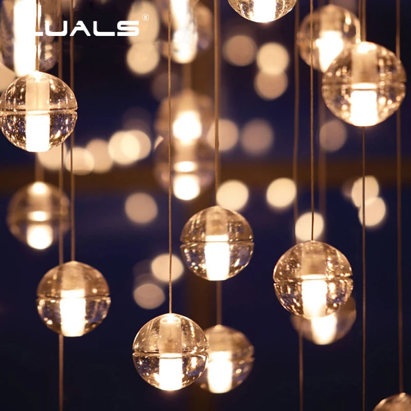 Хрустальные подвесные светильники модные креативные Роскошные шарики Подвесная