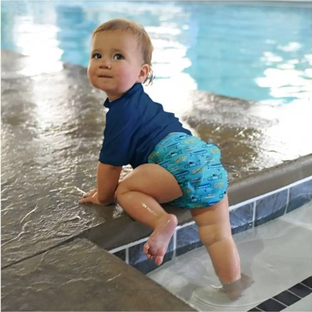

6M-2T Baby Swimwear Baby Girl&Boy Adjustable Swimming Diaper For Infant Swimsuit Boy&Girl One Fit Reusable Baby Swim Diaper
