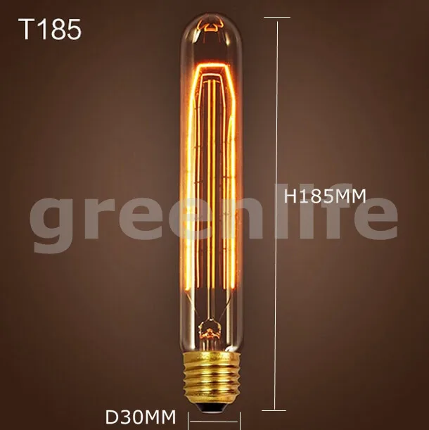 BT185 retro Incandescent Lighting fixture D30*H185 Edison bulbs Fixtures E27/110V-220V/40W lamp Bulbs lustres | Лампы и освещение