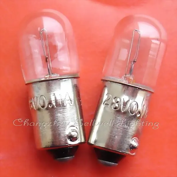 

2022 Direct Selling Real Professional Ce Edison Edison Lamp New!miniature Light Lamp 28v 0.11a Ba9s T10x28 A322