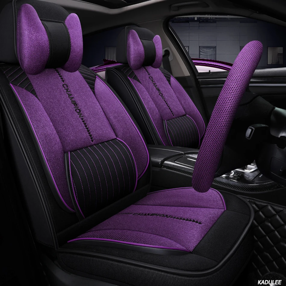 KADULEE льняные автомобильные сиденья для audi a6 4f a4 a3 a5 q3 q5 q2 lada xray mitsubishi pajero skoda octavia nissan leaf автокресла