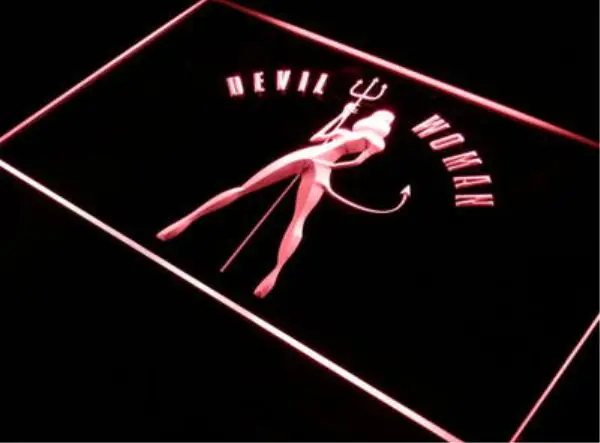 se11 Devil Woman Sexy Bar Beer Decor LED Neon Light Sign Wholeselling Dropshipper vintage home decor |