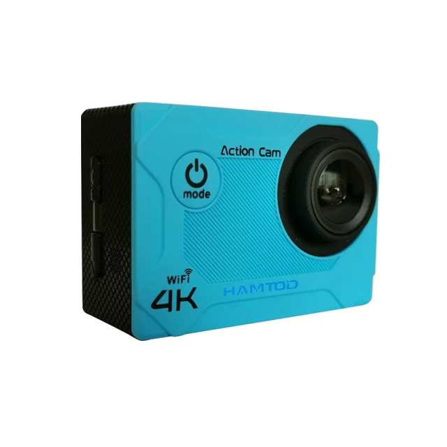 Спортивная камера HAMTOD S9 HD 4K WiFi, 2,0 дюймов, ЖК-экран, GC1034, Спортивная камера с разрешением 120 градусов - Цвет: Синий