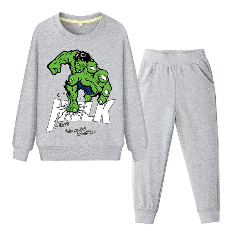 Children Cartoon Print Clothes Suit Boys Hulk Coat+Pant Clothing Sets Girls Pink Casual Tracksuit Kids Sports Costume Set WL067 | Детская