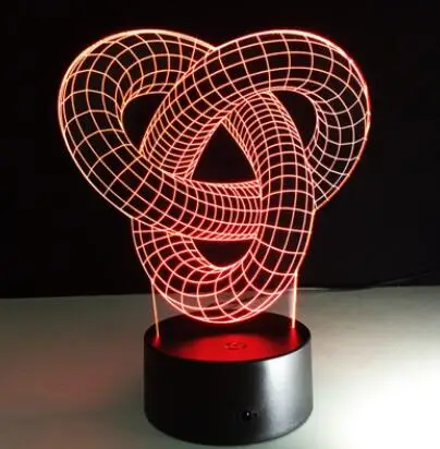 Креативный 3D иллюзионный светильник светодиодный ночник 3D абстрактный художественный графика Lamparas атмосферная лампа Новинка светильник ing украшение дома - Испускаемый цвет: Abstract 1