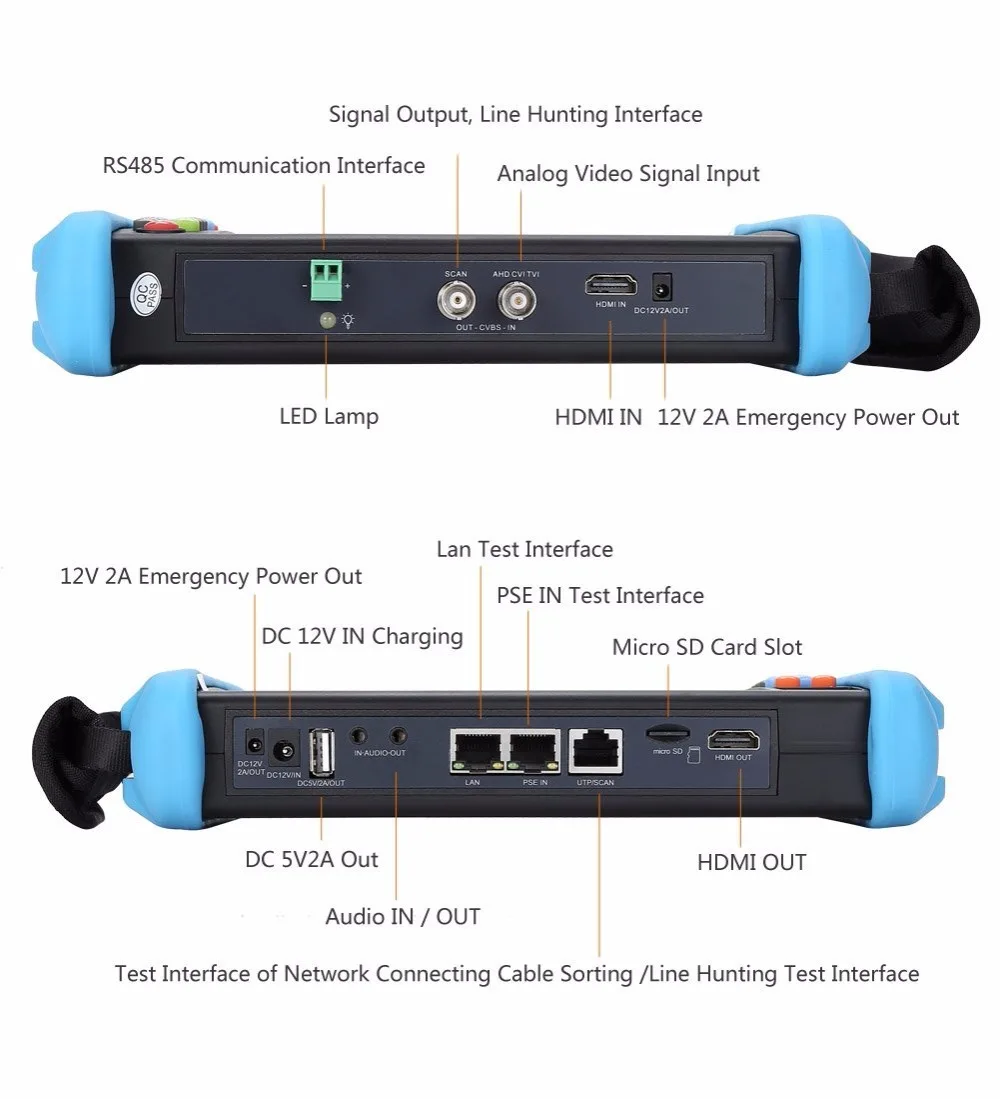 IPC9800 плюс 4 к H.265/H.264 CCTV камера тестер 8MP TVI CVI 5MP AHD SDI CVBS ip-камера Тестер монитор с TDR, мультиметр