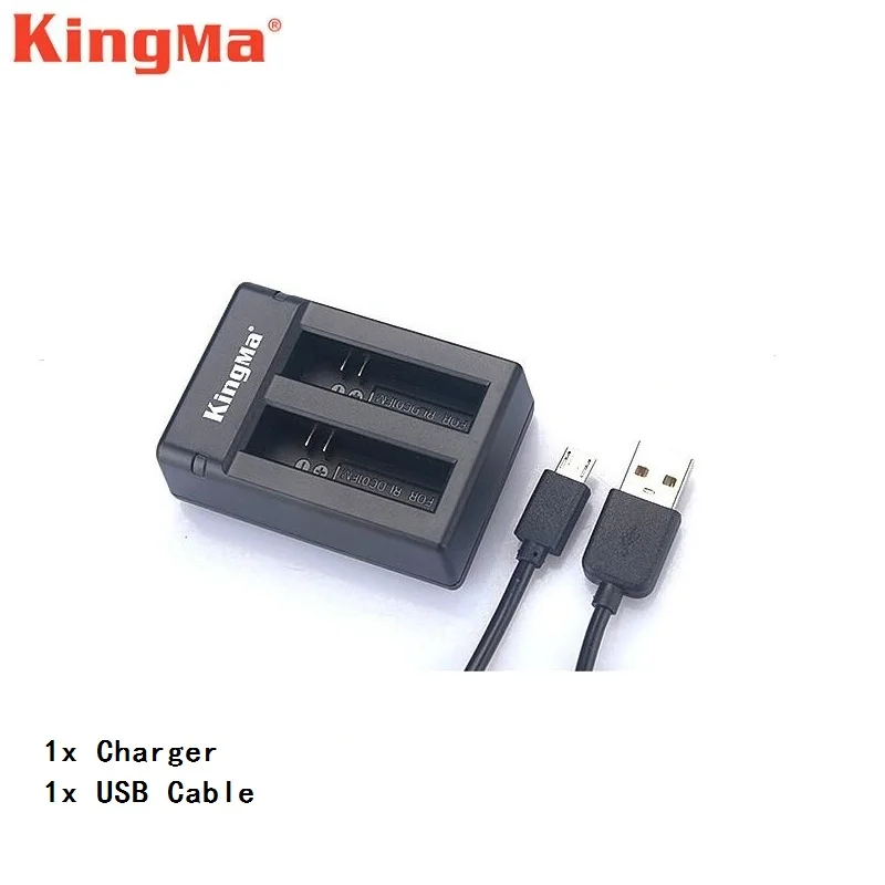 A set Mijia аккумулятор KingMa двойной батареи зарядное устройство/зарядный чехол для Xiaomi Mijia 4K мини Экшн камеры аксессуары - Цвет: A set