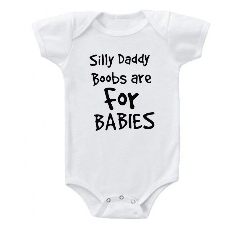 

Shirerty Summer Cotton Babys Rompers Newborn Toddler Infant Baby Boy Girl Silly Daddy Print Short Sleeve Jumpsuit Clothes