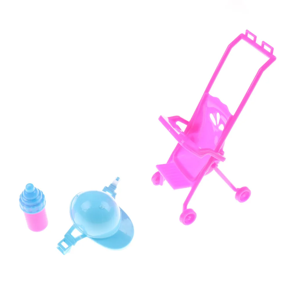 Розовые коляски велосипед автомобиль мотоцикл кукла съемный тент мебель детские