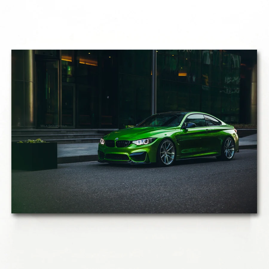 

Супер автомобиль B M W зеленые автомобильные стены фотообои для домашнего декора