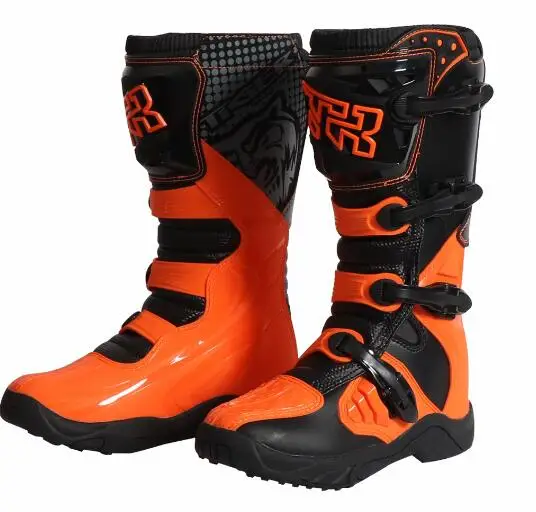 Абрикос Мужская водонепроницаемая обувь размера плюс из микрофибры; stivali moto enduro; Мужская обувь до середины икры; moto Ktm moto rcycle; обувь; Размеры 6-13 - Цвет: Абрикос