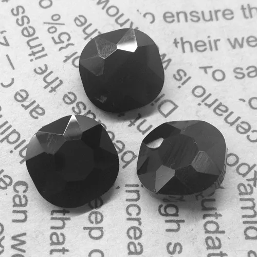 black TopStone классический толстый квадратный кристалл необычный камень Pointback стеклянные стразы 8 мм, 10 мм, 12 мм, 14 мм, 18 мм для изготовления ювелирных изделий - Цвет: black