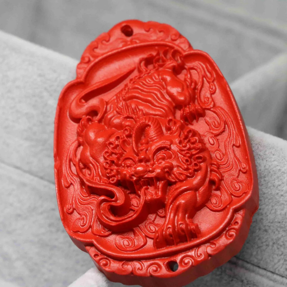 Высококачественный синтетический красный кулон из киновари изысканный