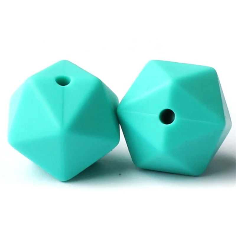 Keep& Grow 10 шт Силиконовые Бусины Icosahedron, Детские Прорезыватели для зубов, Бисероплетение для зубов, ожерелье или браслет - Цвет: 6