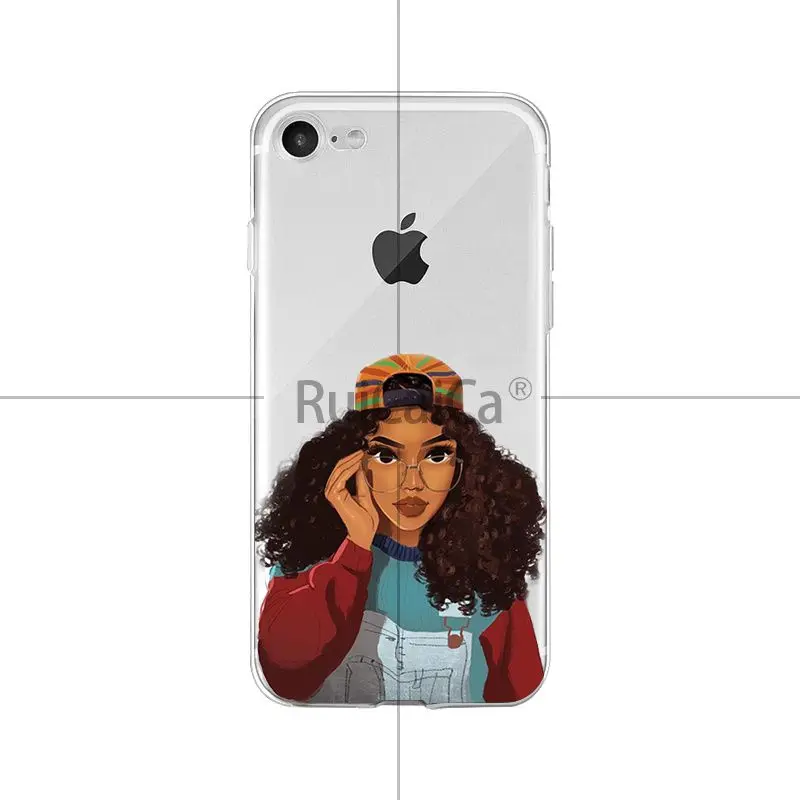 Ruicaica Симпатичный черный чехол для iPhone 8 7 6 6S Plus X XS max 10 5 5S SE XR|Чехлы-накладки| |