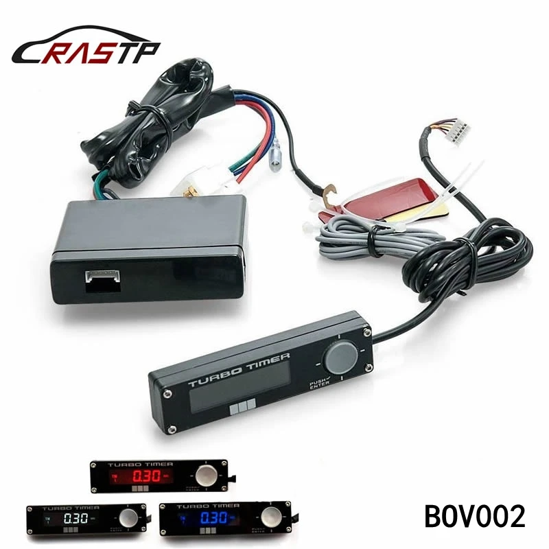 Для транспортных средств DC12V турботаймер синий/красный/белый светодиодный цифровой дисплей автоматический турботаймер релейный контроллер комплект с логотипом RS-BOV002