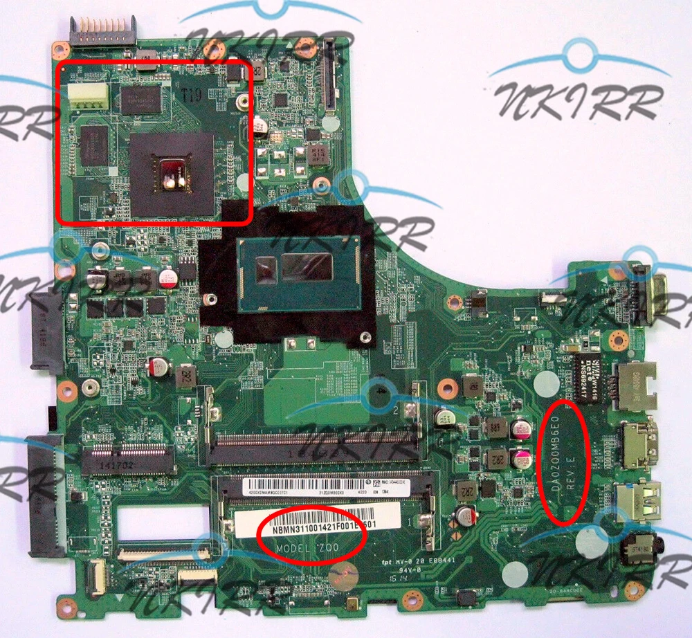 DA0ZQ0MB6E0 ZQ0 NBV9U11001 NBMN111004 I7 Процессор GT820M 2G DDR3 материнская плата для ноутбука Acer Aspire E5