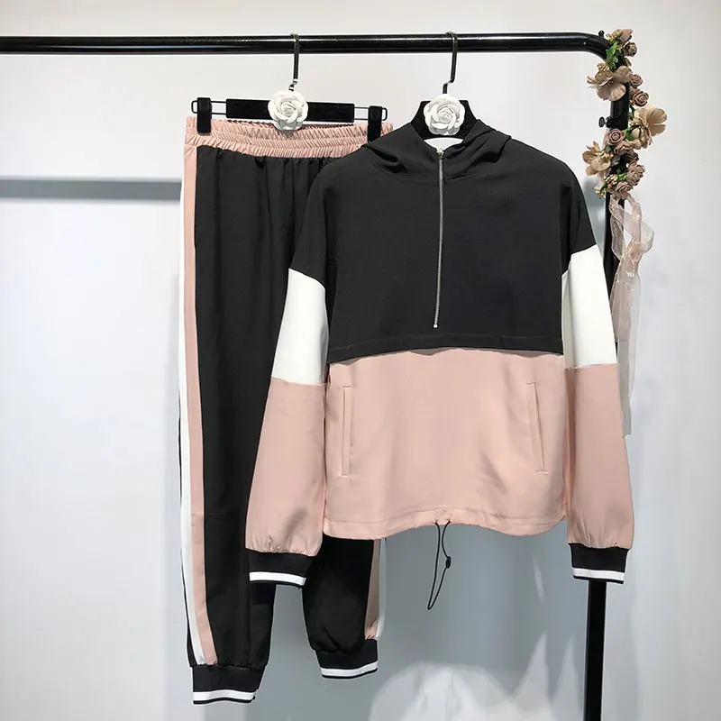 Весенне-осенний женский костюм из двух предметов 2019 свободный тонкий короткий