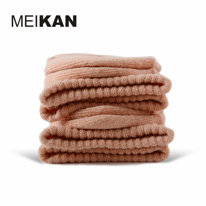 20 Warm Beige MK1225 MEIKANG брендовые красочные чесаные хлопковые махровые носки повседневные носки до середины икры для мужчин/женщин/детей толстые теплые дышащие - Цвет: 20 Warm Beige
