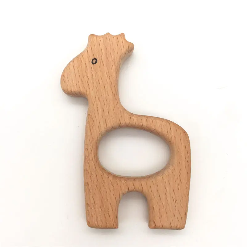 Набор из 3 предметов поделки органического Букового дерева жираф деревянный