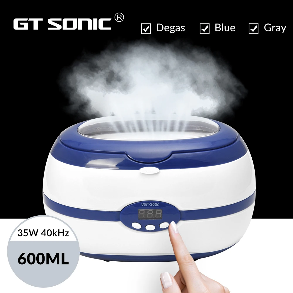 GT sonic 600 мл ультра очиститель для ванной Таймер Ювелирные изделия кисточки очки