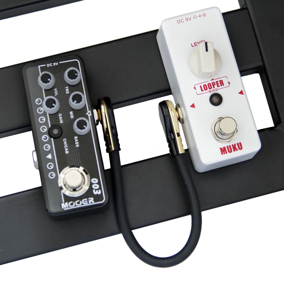 

BATESMUSIC Guitar Patch Cables Right Angle 15cm 1/4 Instrument Cables for Effect Pedals by muku