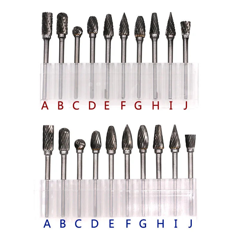 10 шт. твердосплавная фреза из карбида вольфрама Коническое шлифование заусениц