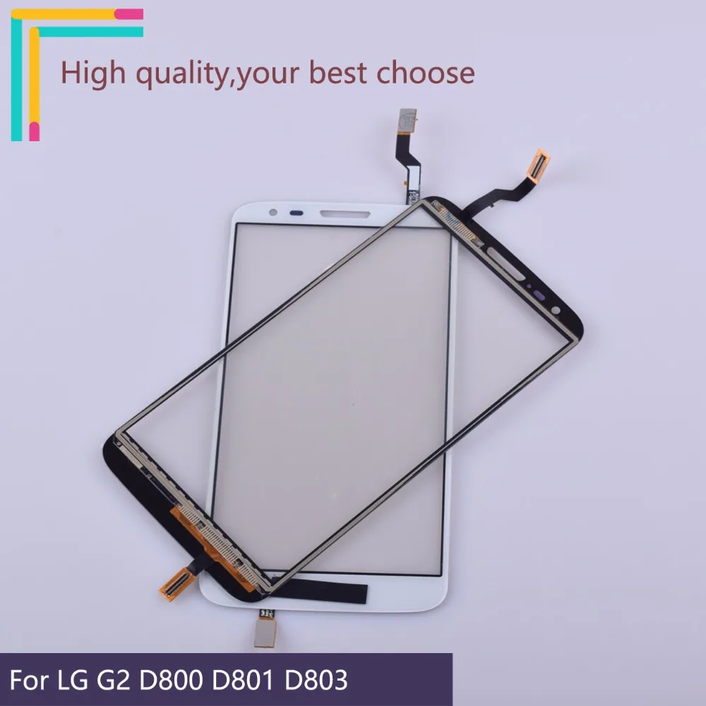 Новый D800 сенсорный экран для LG G2 D801 D803 дигитайзер сенсор внешняя Передняя