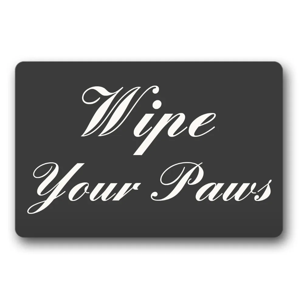 

Wipe your paws Decorative Doormat Indoor/Outdoor Doormat 23.6" x 15.7" No