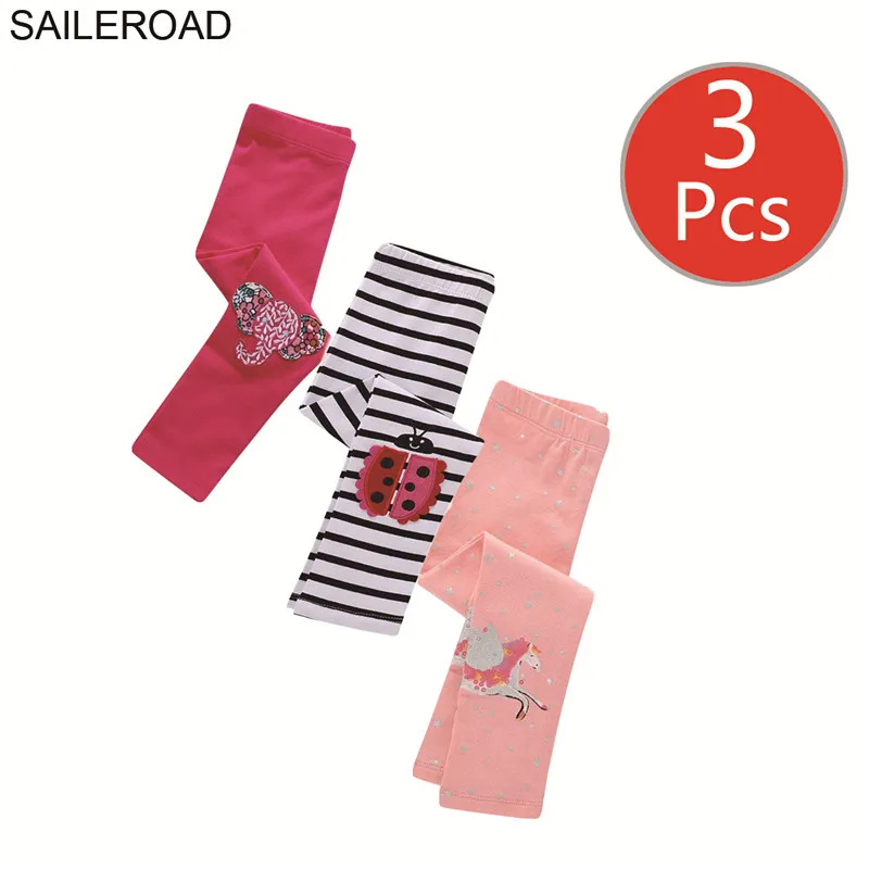 1142 1153 1177photo SAILEROAD 3шт леггинсы для девочек животных единорог леггинсы для детей брюки карандаш 7 лет дети брюки осень детская одежда - Цвет: 1142 1153 1177photo