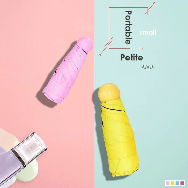 Мини зонт женский Карманный ультралегкий водонепроницаемый|Зонтики| |