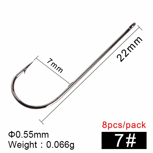 7 FTK Карп крючки колючие крючки Size2-18#7 шт-10 шт./партия супер иглы точка и крючок глаз рыболовные снасти круглые - Цвет: 7