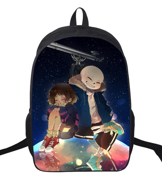 16 дюймов Аниме Undertale рюкзак для подростков мальчиков девочек школьные сумки для женщин мужчин Дорожная сумка Детские школьные рюкзаки подарок - Цвет: 007