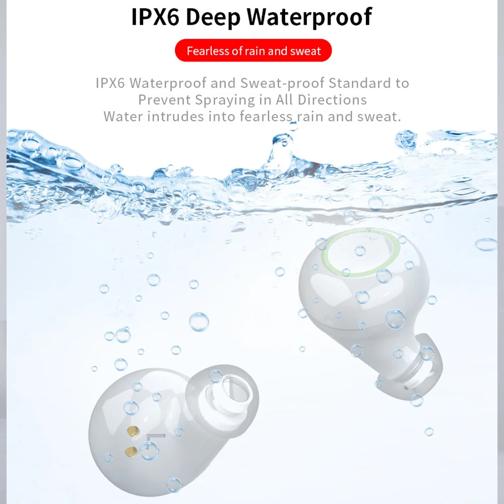 Portable In-ear Wireless Earphone Bluetooth Earbuds Headse Super Bass TWS V5.0 Waterproof IPX6 Noise reduction PK i10 I12 W1 I30 |