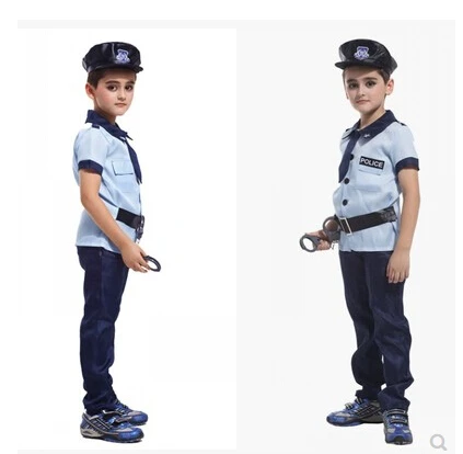 Новое поступление Детский костюм супер-полиции для косплея на Хэллоуин вечерние