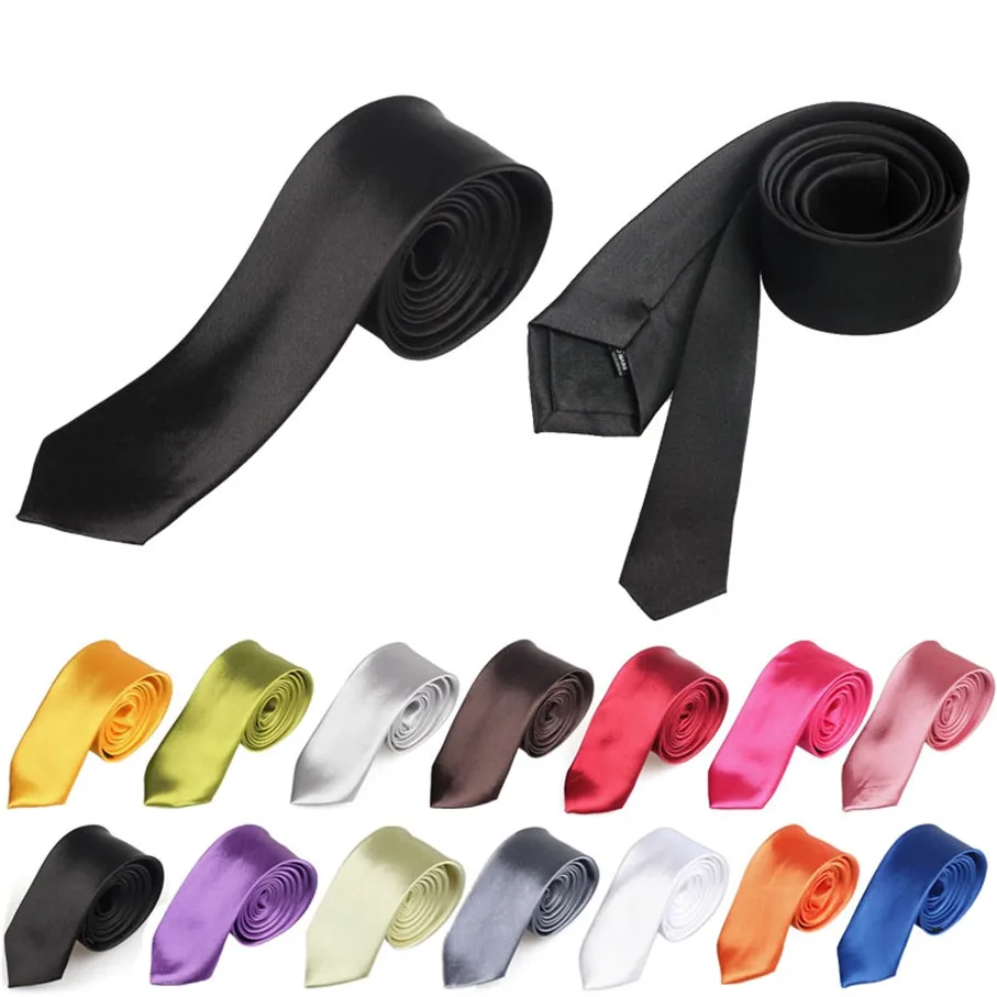 

Elegant 5CM Casual Slim Plain Mens Solid Skinny Neck Party Wedding Tie Necktie Jan 20