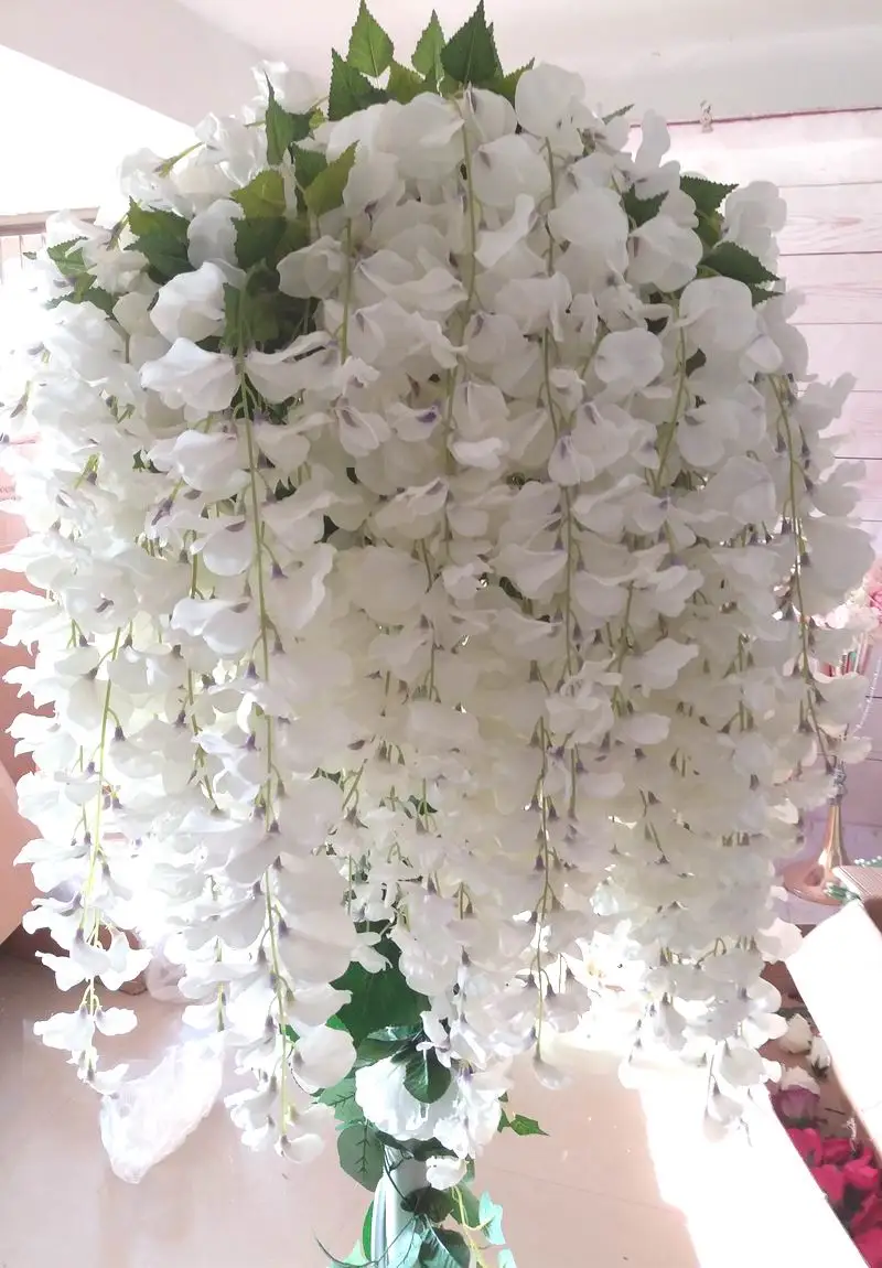 SPR 10 шт./лот 95 см Цветок Глициния ротанговая лоза свадебная АРКА квадратные