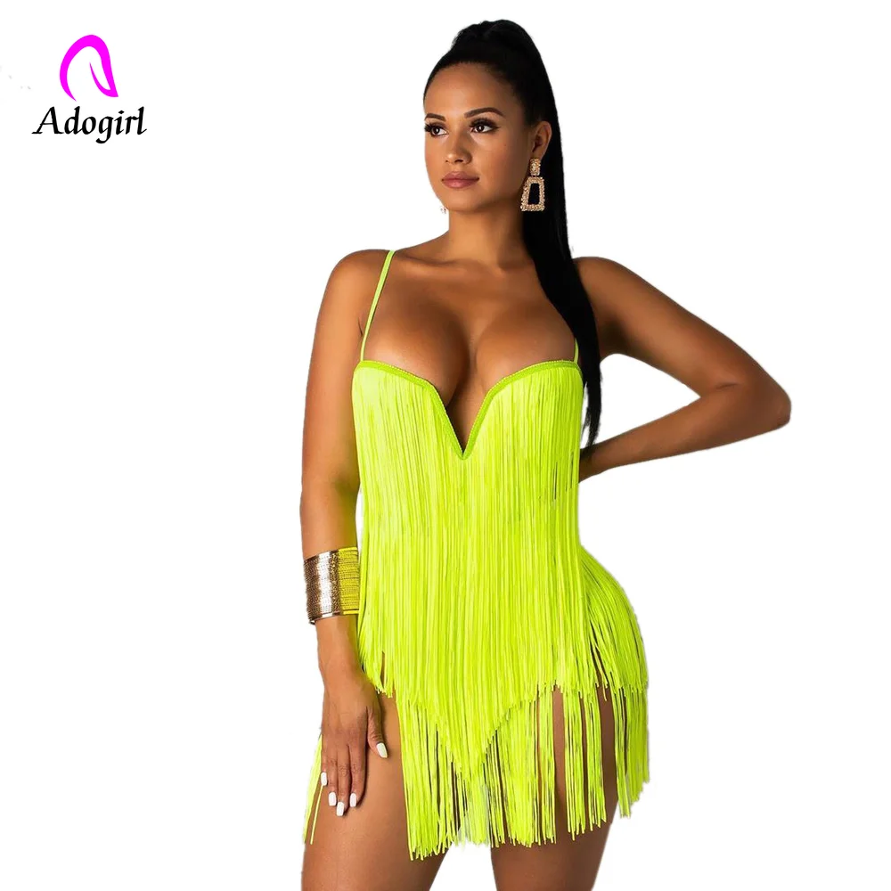 Женский комплект из двух предметов Adogirl неоново зеленое однотонное вечернее