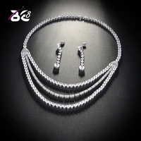 be 8 luxury aaa cz jewelry sets water drop necklace earrings for women bijoux set bijoux mariage wedding gifts s170