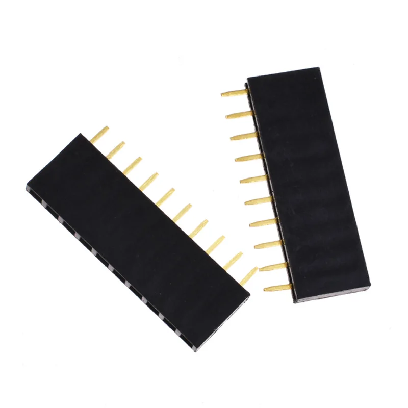 1x10Pin 10 шт. 2,54 мм 2 мм разъем женский набор 1X4 до 1X40 Pin 2X4 до 2X25 Pins один двойной ряд PCB разъем полосы контактный разъем - Цвет: 1x10Pin