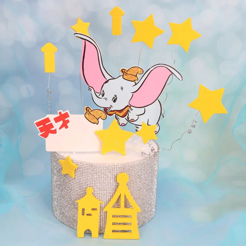 Высота каблука 10 см милый фигура слона Fly Слон Торт украшения могут Christman мяч торт