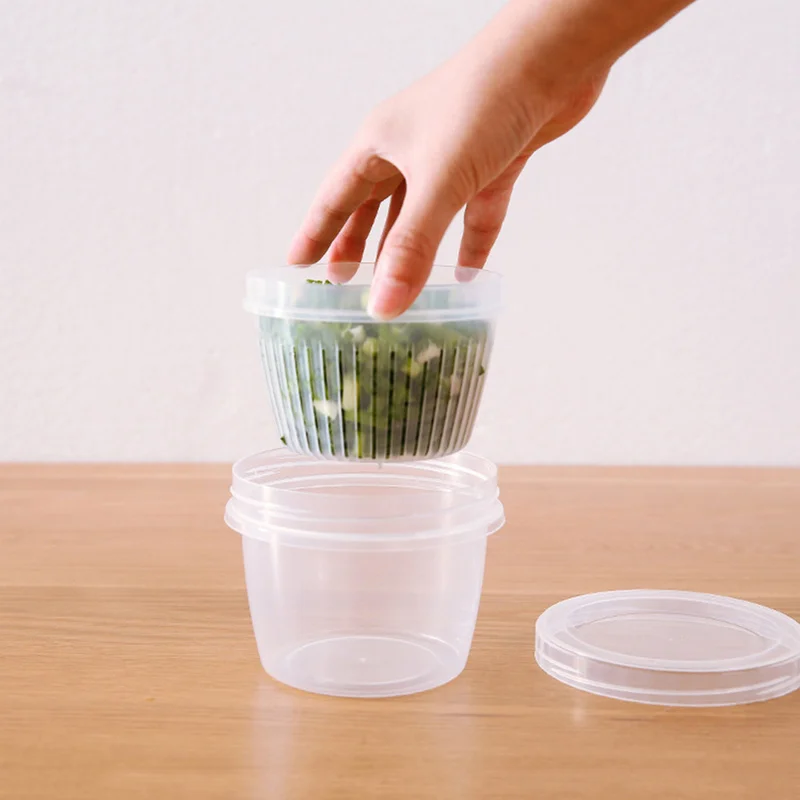 Круглая кухонная коробка для хранения продуктов органайзер контейнеры