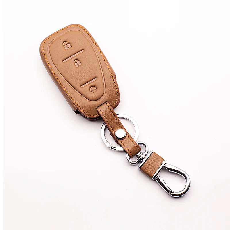 Чехол для автомобильного ключа из натуральной кожи Chevrolet 2017|car key case cover|key for carkey shell