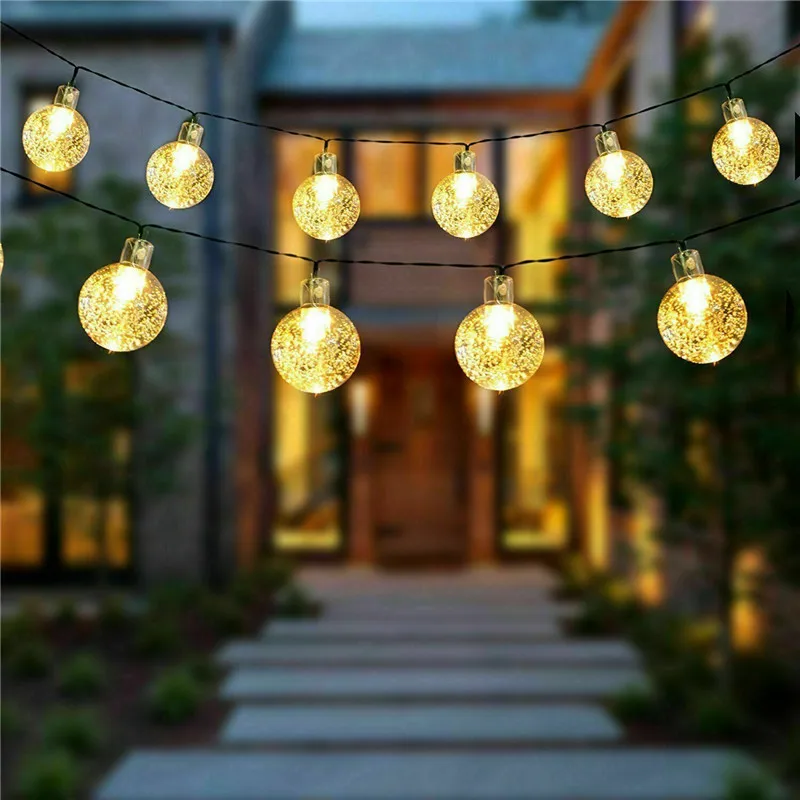 

Solar Bulb LED String Lights New Romantic Chain Outdoor Waterproof Ball Home Decoration Garland Fairy Light Party Decor Hot Sale