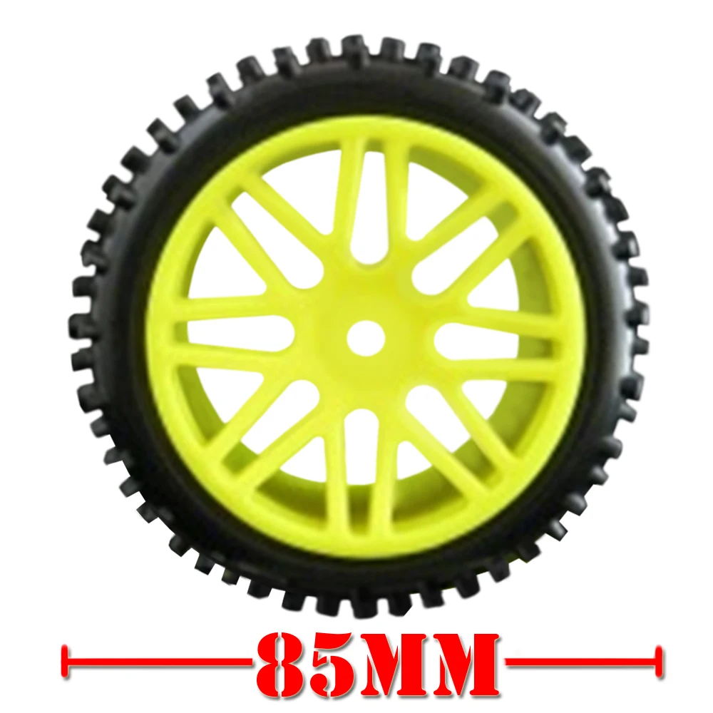 2 шт Rc передние колеса + задние 1/10 внедорожный автомобиль багги обода и резиновые