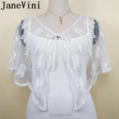 JaneVini высококачественные Блестки для женщин Болеро для невесты Золото Кружева бисером Свадебная накидка невесты Вечеринка выпускное пальто Верхняя одежда