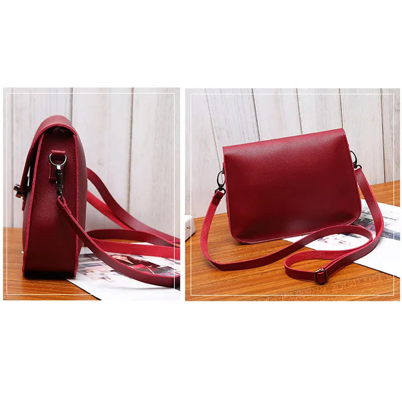 UKQLING маленькие женские сумки мессенджеры Сумка с клапаном мягкая PU женская сумка