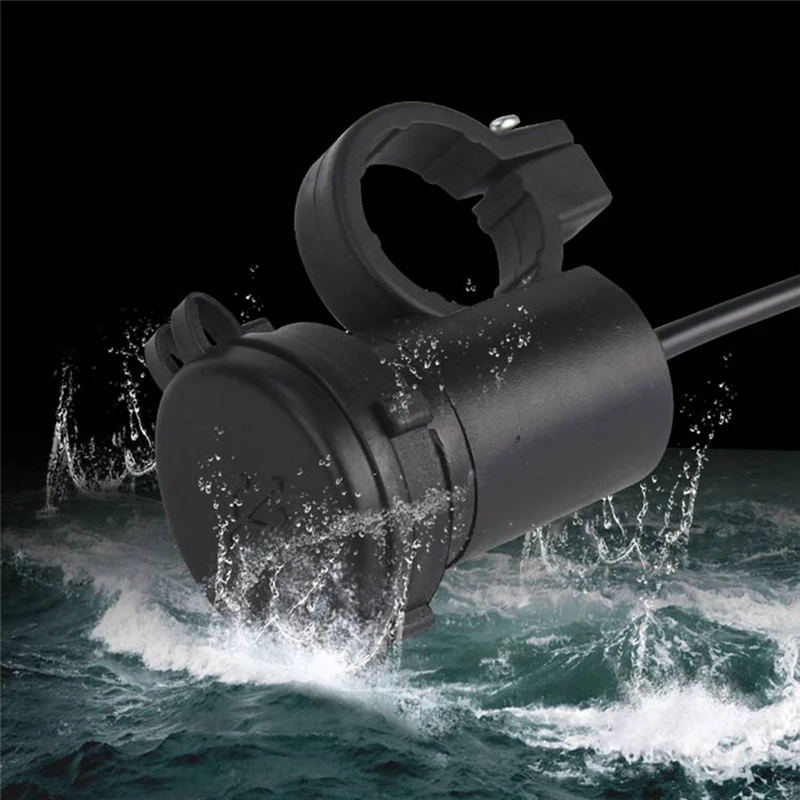Прямая поставка Универсальный водонепроницаемый USB 12V мотоцикл руль зарядное