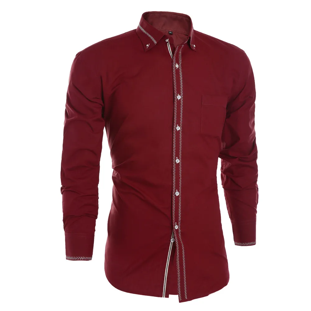 Мужская рубашка с длинным рукавом 2018 смокинг хлопок s классическая Slim Fit белый
